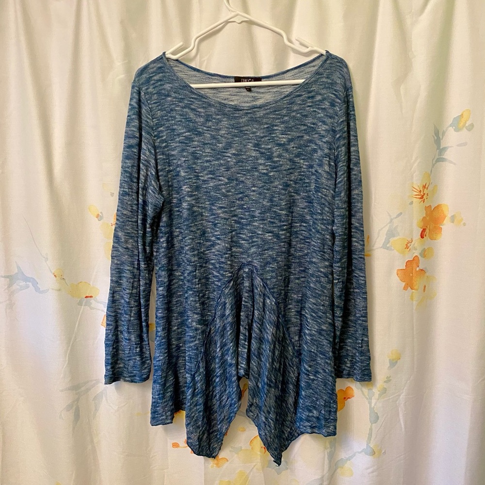 Comfy USA Heather Blue Tunic Top